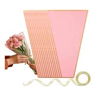 Bolsas de Flores,50 Unidades, 27,9 x 45,7 x 8,9 cm, Transparentes Con Cinta - Fundas de envoltura para ramos de flores | Para, Bodas, Cumpleaños, Día De La Madre, San Valentín Y Graduación