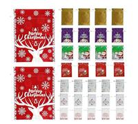 Bolsas De Golosinas Navideñas,Juego De 33 Piezas Coloridas Y Reutilizables Para Fiestas,Bolsa de Cordón de Feliz Navidad - para Galletas Chocolate Favores de Fiesta Juguetes Joyería Niños Adultos Amig