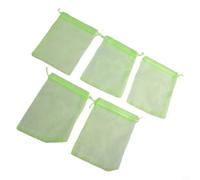 Bolsas de malla reutilizables con cordón para protección de frutas de jardín, bolsas de barrera de organza transpirable, control de plagas y pájaros, varios tamaños (7 x 9 cm, 50 unidades)