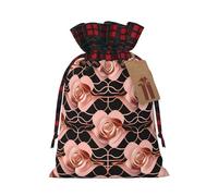 Bolsas de Papá Noel reutilizables con estampado de fondos de oro rosa, para dulces, bodas, regalos y almacenamiento