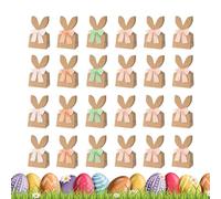 Bolsas de Pascua: construye contenedores con mango en forma de conejo, transportador colorido de embalaje dulce, organizador ecológico para aperitivos, suministros de celebración de temporada