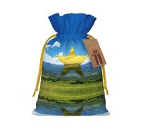 Bolsas de regalo con cordón con estampado de bandera de Venezuela, para fiestas, dulces, regalos de Navidad, decoración de vacaciones