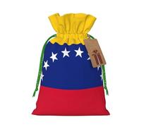 Bolsas de regalo con cordón con estampado de bandera de Venezuela, para fiestas, dulces, regalos de Navidad, decoración de vacaciones