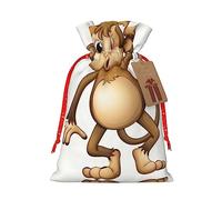 Bolsas de regalo con cordón de Navidad con diseño de mono, bolsas de dulces de Navidad reutilizables para regalos, fiesta de Navidad, vacaciones