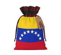 Bolsas de regalo con cordón de Navidad con estampado de bandera de Venezuela, bolsa de regalo para Navidad, cumpleaños, fiesta de vacaciones