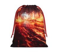 Bolsas de regalo con cordón de varios tamaños con estampado de ladrillos refractarios, bolsas de regalo de tela, para cumpleaños, regalos de vacaciones y mucho más