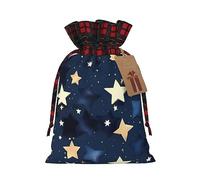Bolsas de regalo de arpillera con cordón, azul marino, diseño de cielo y estrellas, ideal para cualquier ocasión