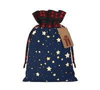 Bolsas de regalo de arpillera con cordón, azul marino, diseño de cielo y estrellas, ideales para cualquier ocasión