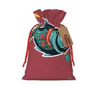 Bolsas de regalo de tela delicada con cordón ajustable, encantadora bolsa de regalo de vacaciones para celebraciones