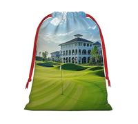Bolsas de regalo de varios tamaños con estampado de palos de golf, bolsas de regalo con cordón para mujeres, Navidad, cumpleaños, reutilizables