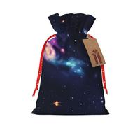 Bolsas de regalo festivas - Embalaje de regalo de Navidad con - Juego de bolsas de regalo reutilizables para celebraciones, universo, galaxia, espacio