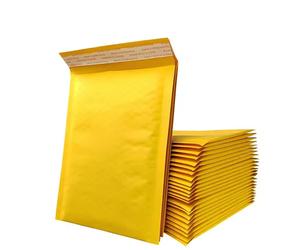 Bolsas de sobres de burbujas de papel Kraft amarillo, sobres de envío acolchados de diferentes especificaciones con bolsa de correo de burbujas 11x13CM 10 piezas