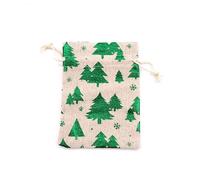 Bolsas de tela con cordón 10 unids/lote bolsas de algodón de Navidad 10x14 13x18cm muslin Candy Gifts joyas bolsas de embalaje bolsas de regalo con cordón bolsa de regalo y bolsa de yute bolsas de