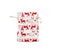 Bolsas de tela con cordón 10 unids/lote bolsas de algodón de Navidad 10x14 13x18cm muslin Candy Gifts joyas bolsas de embalaje bolsas de regalo con cordón bolsa de regalo y bolsa de yute bolsas de