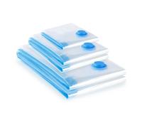 Bolsas de vacío para Ropa, paquete de 5 (2L 80x60 + 2M 70x50 + 1S 60x40). Bolsa reutilizable para alojar al vacío, Funda para edredones y ropa. Multicolor Small