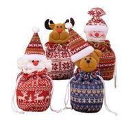 Bolsas Navideñas para Dulces Sacos De Papá Noel Muñeco De Nieve Reno Y | Bolsas Decorativas Con Muñecos 3D Navidad Para Niños Familia Amigos Colegas Vecinos
