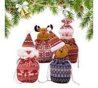 Bolsas Navideñas para Dulces,Sacos De Papá Noel Muñeco De Nieve Reno Y Calcetín,Bolsas Regalo Para Fiestas Navideñas - Para Familiares Amigos Vecinos Colegas Y Niños