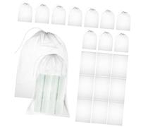 Bolsas Organizadoras Reutilizables de Tela No Tejida 100 Unidades White Cordón 32X38 CM para Guardar Ropa y Zapatos a Prueba de Polvo Ideales para Viajes y Almacenamiento