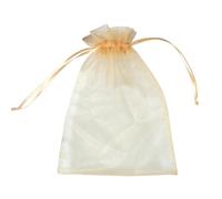 bolsas para chuches 50PCS 13x18CM Drawstring Jewelry Pouches Elegant Tulle Bags Plain Color Candy For Wedding(Golden)