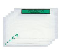 Bolsas Portadocumentos de Papel Transparente para Enviar Paquetes con Autocierre Adhesivo Fácil y Resistente. Bolsas para Embalaje de Correo y Envíos Seguros (500 UDS, 175x135)