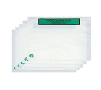 Bolsas Portadocumentos de Papel Transparente para Enviar Paquetes con Autocierre Adhesivo Fácil y Resistente. Bolsas para Embalaje de Correo y Envíos Seguros (100 UDS, 175x135)