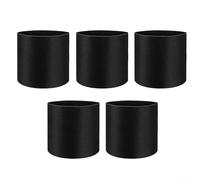 Bolsas redondas de aireación para plantas de 3-10 galones, 5 piezas en negro. Material grueso no tejido libre de BPA, equipado con asas reforzadas resistentes. (2 galones 20 x 20 cm)