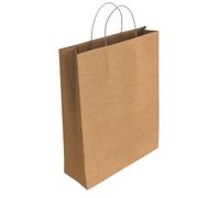 Bolsas Regalo BISMARK Kraft Marrón, 37 x 27 x 12 cm. Pack x25
