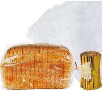 Bolsas transparentes de plástico para alimentos – Bolsas resellables – 150 unidades – Cierres metálicos dorados – 45 x 20 x 10 cm