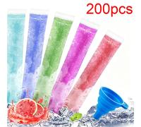 Bolsas Transparentes Desechables para Helados, Jugos, Yogur y Chocolate, 50/100/200 Piezas, Moldes Transparentes para Helados, Accesorios de Cocina 50pcs