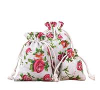 Bolsitas De Tela 10/20 bolsas de almacenamiento lino con impresión múltiple