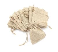 Bolsitas De Tela 10pcs Small Burlap Jute Sack Linen Pouch Bag Drawstring Wedding Supplies