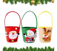 Bolsitas Navideñas De Dulces 3 Piezas Bolsas Snack Tela No Tejida