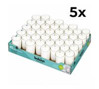 Bolsius | 200 velas ReLight en soporte transparente 55/42 (16 horas) | 5 unidades