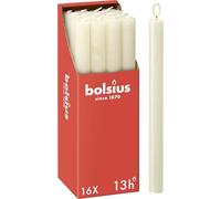 BOLSIUS - Casa rústica - Cónico - Velas de cena - Perla suave-27 cm - Caja 16 - Antigoteo - Velas sin aroma