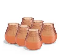 Bolsius - Citronela - Vela de patio - Exterior - Perfumado - Coral - 40 horas de combustión - 6 unidades