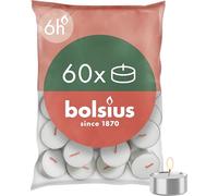 Bolsius - D-light - Velas de Té - 60 Unidades - Duración de Combustión: 6 Horas - Velas Decorativas para el Hogar - Contiene Cera Vegetal Natural - Sin Aceite de Palma