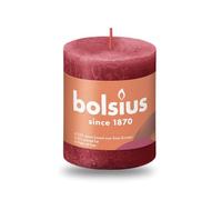 BOLSIUS Delicada vela roja rústica brillante, 8 cm x 7 cm