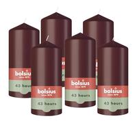Bolsius - Essentials - vela de columna lisa - burdeos - 13 cm - Velas decorativas - Contiene cera vegetal natural - Sin aceite de palma