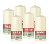 Bolsius - Essentials - vela de columna lisa - marfil - 13 cm - Velas decorativas - Contiene cera vegetal natural - Sin aceite de palma