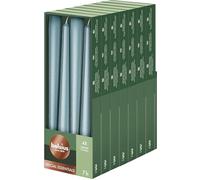 Bolsius Essentials - Velas de punta lisa - Azul Metálico - 24,5 cm - 32 unidades - Velas decorativas - Sin aceite de palma