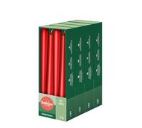 Bolsius Essentials - Velas de punta lisa - Rojo - 24,5 cm - 32 unidades - Velas decorativas - Sin aceite de palma