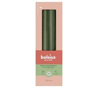 Bolsius Essentials - Velas de punta lisa - verde metálico - 24,5 cm - 32 unidades - Velas decorativas - sin aceite de palma