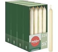 Bolsius Essentials - Velas lisas puntiagudas - Marfil - 17 cm - 32 unidades - Velas decorativas - Sin aceite de palma