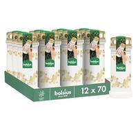 Bolsius - Luz para tumba - Blanco con motivo - 12 unidades - Corazón - Duración de combustión - Vela de luto y memorial velas - Quema limpia - Sin aceite de palma