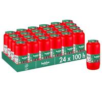 Bolsius - Luz para tumba - Rojo - 24 unidades - Duración de combustión 4 días - Vela de luto y memorial velas - Quema limpia - Sin aceite de palma