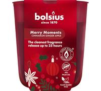 Bolsius - Merry Moments - Vela perfumada - Duración de combustión de 25 horas - 80x73 mm - Extractos naturales - Contiene cera vegana - Sin aceite de palma