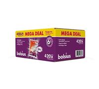 Bolsius - Paquete grande de velas de té - 420 unidades - Velas de té - Blanco - 6 horas de combustión - Duración de combustión - Con cera vegana natural - sin aceite de palme