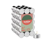 Bolsius - Paquete grande de velas de té - 90 unidades - 8 horas de combustión - blanco - duración de combustión - Velas decorativas para el hogar - Sin aceite de palma - Quema limpia