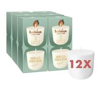Bolsius - Recambio CleanLight - Vainilla y haba tonka - Vela recargable - 12 piezas - Solo recargas - Contiene cera vegetal natural - Sin aceite de palma