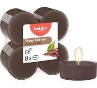 Bolsius - True Scents velas de té Perfumados - Fragancia Oud Wood - Juego de 8 piezas - Larga duración de 8 horas - diámetro 57 mm - Extractos naturales - Vela decorativa - Cera
